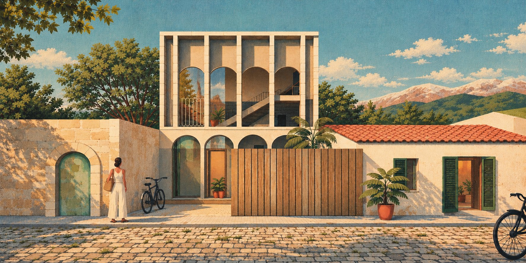 Illustration of Casa Bellver on Calle Polvorí, Palma
